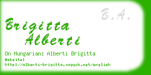 brigitta alberti business card